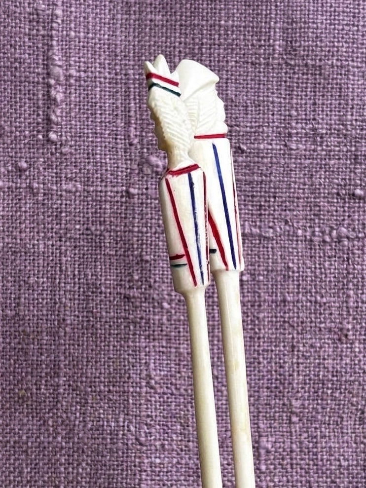 Napoleonische Haarnadeln um 1815 - Damen- und Herrenporträt, Regency, polierter Knochen