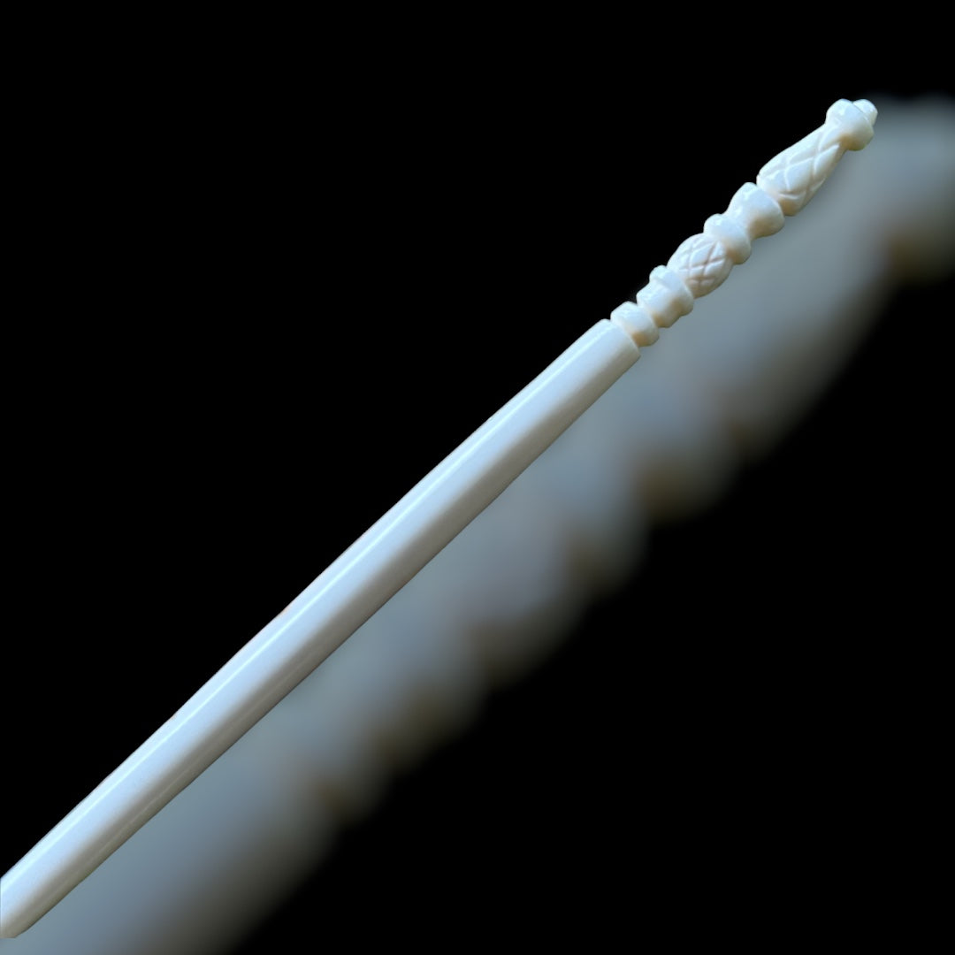 Römische haarnadel mit Baluster-Verzierung aus Knochen - 1.-3. Jahrhundert, ca. 14 cm
