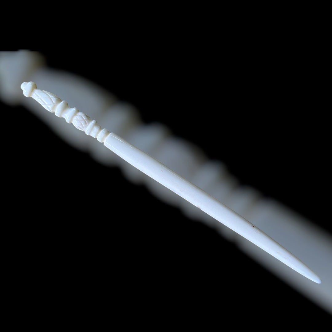 Römische haarnadel mit Baluster-Verzierung aus Knochen - 1.-3. Jahrhundert, ca. 14 cm