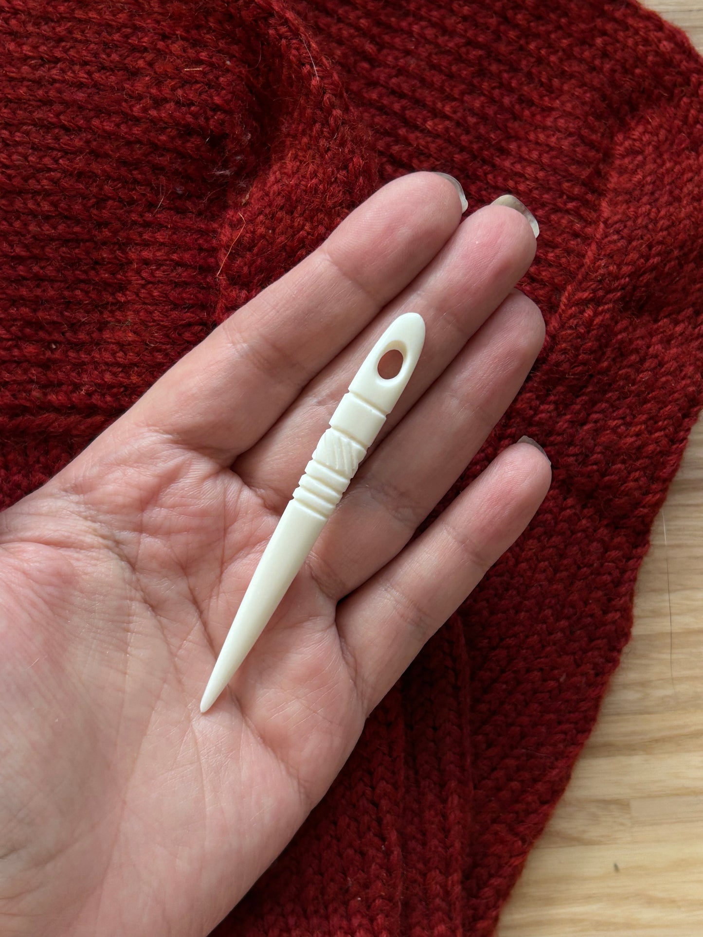 Nadelbindnadel aus Knochen, ca. 6cm