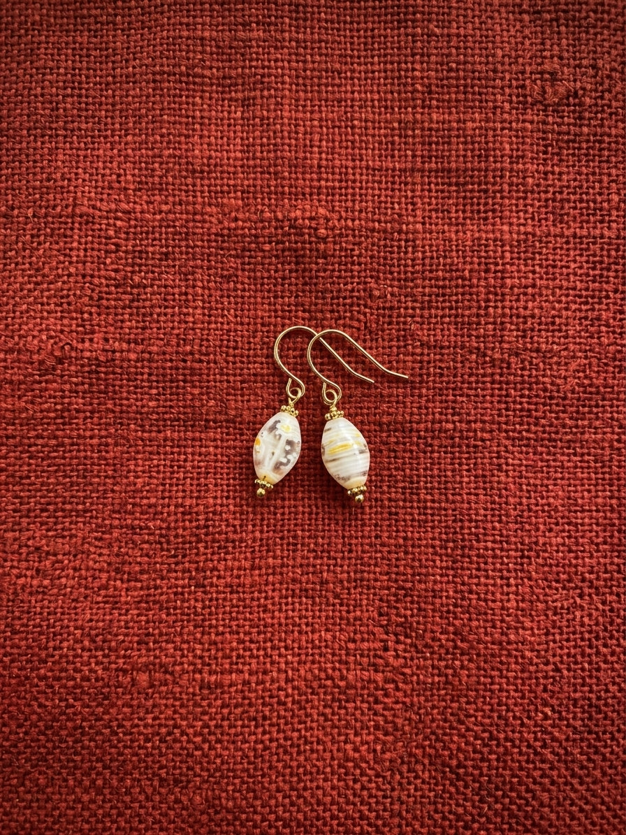 Glass earrings "Multiperiod" - handmade millefiori beads